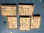 Haagse set 5 lagen, stapelbaar en verrijdbaar houten blokken, Ophalen, Gebruikt