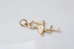14 Karaat Gouden Ooievaar Met Baby Hanger, Sieraden, Tassen en Uiterlijk, Kettinghangers, Overige voorstellingen, Ophalen of Verzenden
