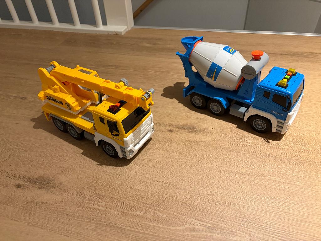 Bouwvoertuig - Cementwagen & Kraanwagen, Ophalen, Zo goed als nieuw