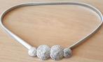 Zilverkleurige mee rek riem, past altijd 36 t/m 46 - Nieuw, Kleding | Dames, Riemen en Ceinturen, Minder dan 3 cm, Overige kleuren