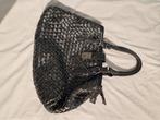 Zwarte leren tas, Ophalen of Verzenden, Zo goed als nieuw, Zwart