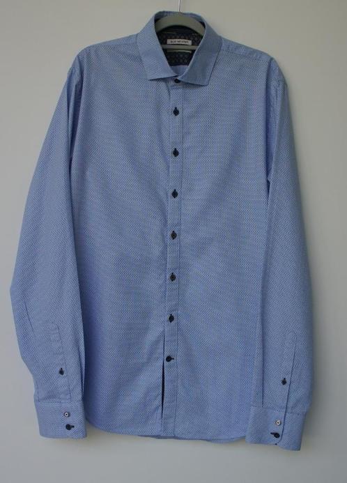 Bleu Industrie heren overhemd, Kleding | Heren, Overhemden, Zo goed als nieuw, Halswijdte 43/44 (XL), Blauw, Verzenden