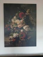 Groot canvas schilderij bloemen stilleven, Antiek en Kunst, Ophalen