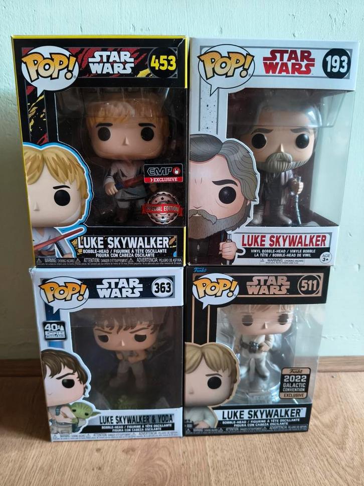 Funko Pop Star Wars Luke Skywalker Collectie, Verzamelen, Poppetjes en Figuurtjes, Zo goed als nieuw, Ophalen of Verzenden