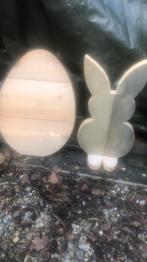 Steigerhouten paashazen en paaseieren 55 cm, Ophalen, Nieuw