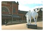 987286 Groningen 80+ Station Standbeeld Gelopen met zegel