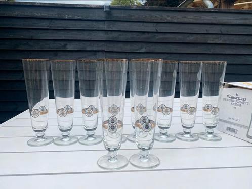 Warsteiner bier tulp glazen + bier pullen, Verzamelen, Biermerken, Zo goed als nieuw, Glas of Glazen, Overige merken, Ophalen