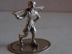 Miniatuur zilver Ej108 schaatser priksto zilveren miniaturen, Verzenden, Zilver