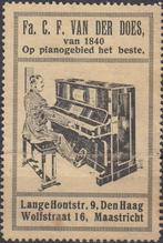 Nederland - 1910 - Muziek - Van der Does Piano Den Haag, Postzegels en Munten, Postzegels | Nederland, Verzenden, T/m 1940, Postfris