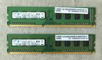 2 x Samsung 2GB DDR3 PC3-10600 1333MHz 240pins, DDR3, Ophalen of Verzenden, Zo goed als nieuw, Desktop