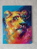 Acrylschilderij van Galya Bukova : Lioness " Leeuw", Antiek en Kunst, Ophalen of Verzenden