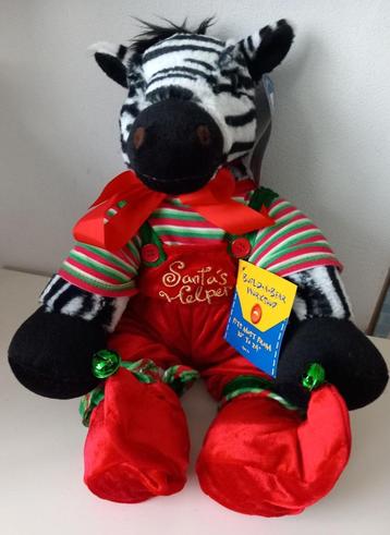 Kerst Build a Bear Zebra knuffel paard in elf kleding beschikbaar voor biedingen