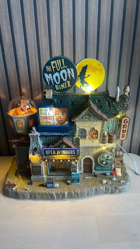 Lemax The Full Moon Diner Spooky Town, Diversen, Kerst, Zo goed als nieuw, Ophalen of Verzenden