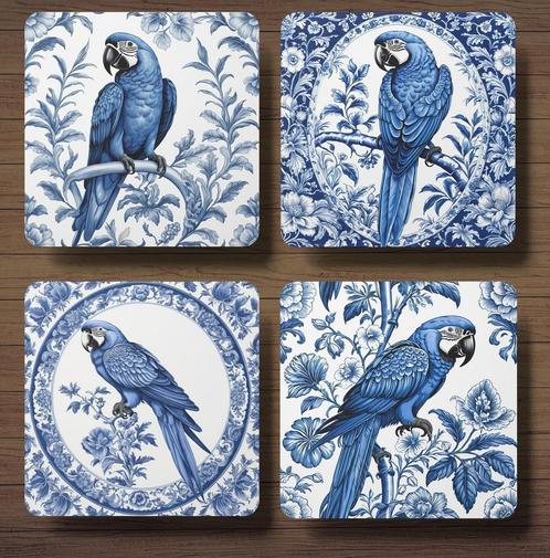 Ara Delfts Blauw onderzetters met houder, Huis en Inrichting, Woonaccessoires | Onderzetters, Nieuw, Glas of Kopje, Ophalen of Verzenden