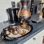 compleet tinnen thee/koffie servies, Ophalen of Verzenden