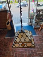 Hanglamp tiffany stijl, bruin creme kleur, Ophalen, Zo goed als nieuw, Tiffany, Minder dan 50 cm