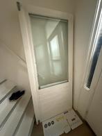 Hardhouten openslaande deuren in de kleur wit, Doe-het-zelf en Verbouw, Deuren en Horren, Ophalen, Gebruikt, 80 tot 100 cm, 215 cm of meer