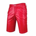 Rode kunstleren heren korte broek / mannen lederen, Kleding | Heren, Broeken en Pantalons, Verzenden, Nieuw, Rood