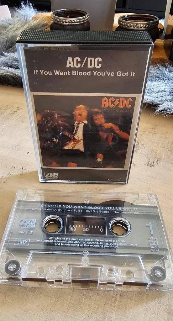 AC/DC - If Your Want Blood You've Got It, Cd's en Dvd's, Cassettebandjes, Gebruikt, Origineel, Rock en Metal, 1 bandje, Ophalen of Verzenden