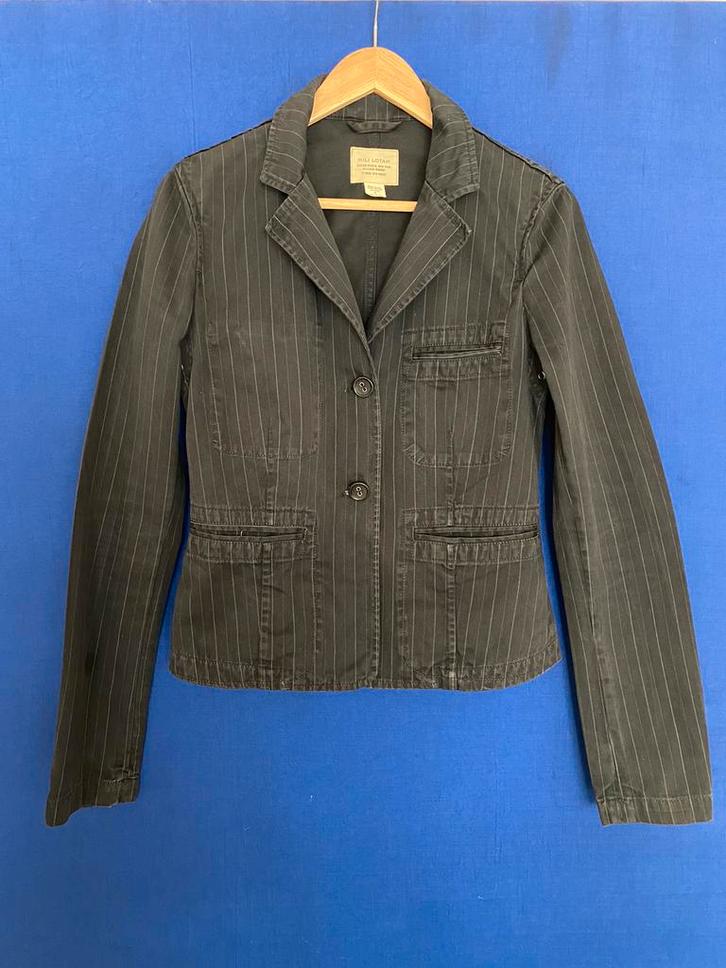 Nili Lotan Blazer 100% katoen S, Kleding | Dames, Jasjes, Kostuums en Pakken, Zo goed als nieuw, Jasje, Maat 36 (S), Grijs, Ophalen of Verzenden