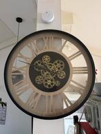 Grote Wandklok met Tandwielen 55cm, Huis en Inrichting, Woonaccessoires | Klokken, Ophalen of Verzenden, Zo goed als nieuw, Analoog
