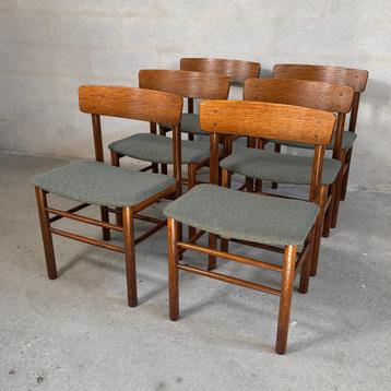 6 x Farstrup – model 250 Eetkamerstoelen, Vintage deens beschikbaar voor biedingen