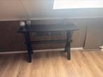 Side tabel zwart, Huis en Inrichting, Tafels | Sidetables, Ophalen, Zo goed als nieuw, 25 tot 50 cm, Rechthoekig
