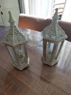 2x lantaarns, Huis en Inrichting, Woonaccessoires | Kandelaars en Kaarsen, Ophalen of Verzenden, Gebruikt, Minder dan 25 cm
