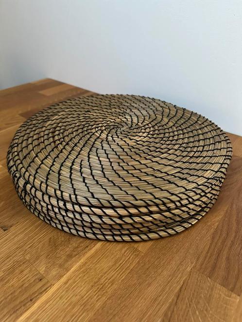 6 placemats lättad zeegras/zwart van IKEA, Huis en Inrichting, Woonaccessoires | Onderzetters, Nieuw, Bord, Ophalen of Verzenden