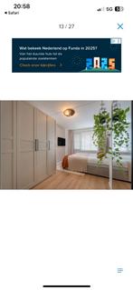 Boxspring Velda 180x220 incl. hoofdbord, Ophalen, Beige, Tweepersoons, Zo goed als nieuw