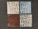 Dunne Stalen vloerkleed / tapijt ca. 29 x 30 cm met reliëf, Huis en Inrichting, Minder dan 50 cm, Vierkant, Ophalen of Verzenden