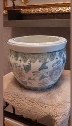 Aziatische Bloempot met Chinees Design, Ophalen of Verzenden, Aardewerk