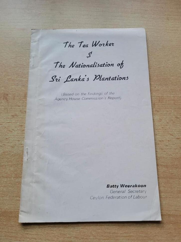 Tea Workers, the Nationalisation of Sri Lanka's plantation, Boeken, Politiek en Maatschappij, Zo goed als nieuw, Ophalen of Verzenden