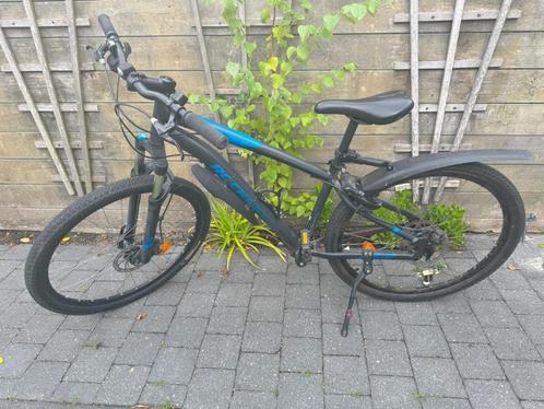 Rockrider ST 120 Mountainbike Zwart-Blauw (Maat S 150-164cm), Fietsen en Brommers, Fietsen | Mountainbikes en ATB, Zo goed als nieuw