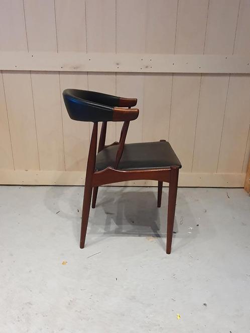 Vintage Deens design stoel Johannes Andersen, Huis en Inrichting, Stoelen, Gebruikt, Eén, Hout, Kunststof, Zwart, Ophalen