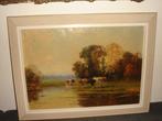 P.J.A Wagemans (1879-1955), Cows near the river in autumn., Ophalen of Verzenden