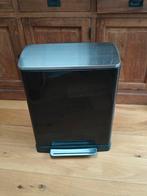 Eko e-cube dubbele afvalemmer, Huis en Inrichting, Woonaccessoires | Prullenbakken, Ophalen, Met pedaal, 50 tot 75 cm, Zo goed als nieuw