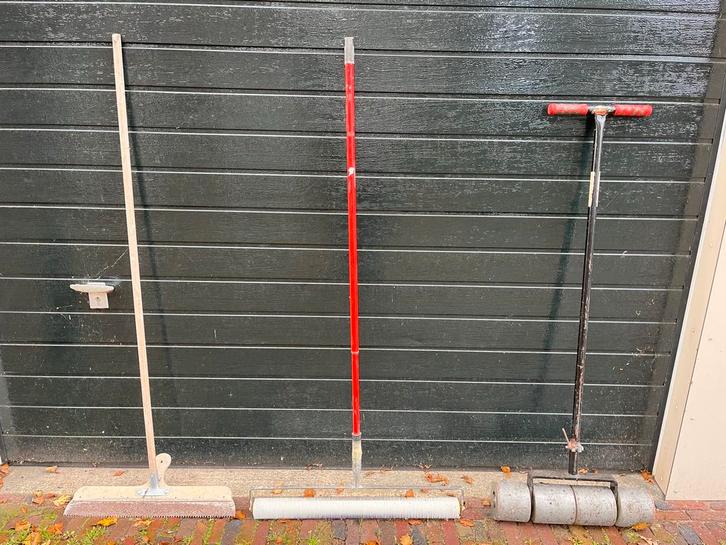 Egaline gereedschap set: Roller, Schraper, Tapijtroller, Tuin en Terras, Hand-tuingereedschap, Gebruikt, Overige soorten, Ophalen