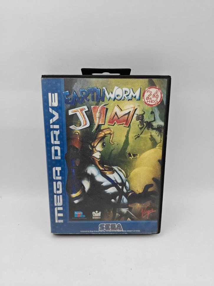 Earthworm Jim Sega Mega Drive, Spelcomputers en Games, Games | Sega, Zo goed als nieuw, Mega Drive, Avontuur en Actie, 1 speler