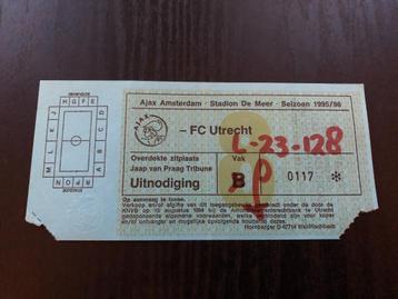 ⚽ Ticket Ajax - Fc Utrecht seizoen 1995/1996 ⚽ beschikbaar voor biedingen