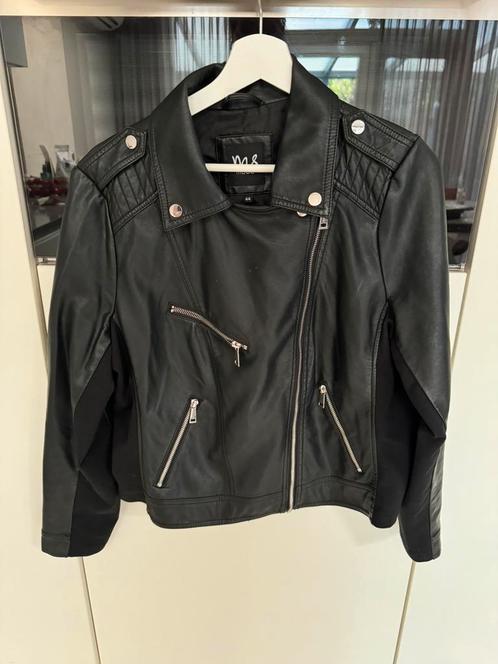 Imitatieleren bikerjack mt.44, Kleding | Dames, Jasjes, Kostuums en Pakken, Zo goed als nieuw, Maat 42/44 (L), Ophalen of Verzenden