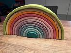 Grimm’s regenboog stapeltoren 12st pastel hout 36cm, Ophalen of Verzenden, Zo goed als nieuw