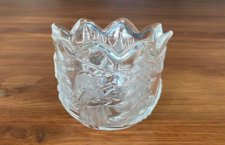 Walther glas waxinelichthouder kerst, Diversen, Kerst, Zo goed als nieuw, Ophalen of Verzenden