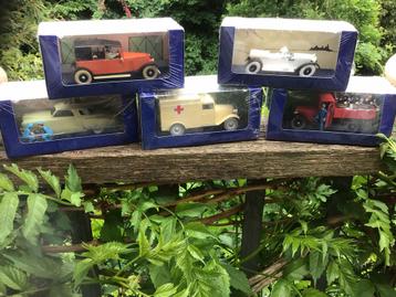 5 Modelauto’s 1:43 uit de serie “Bij Kuifje in de auto”. beschikbaar voor biedingen