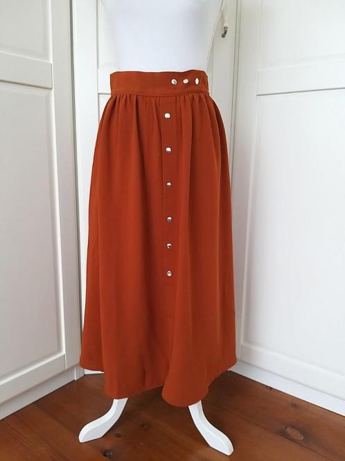 Chattawak nieuwe terra kleurige a-lijn midi rok, maat 38 M, Kleding | Dames, Rokken, Nieuw, Maat 38/40 (M), Bruin, Onder de knie