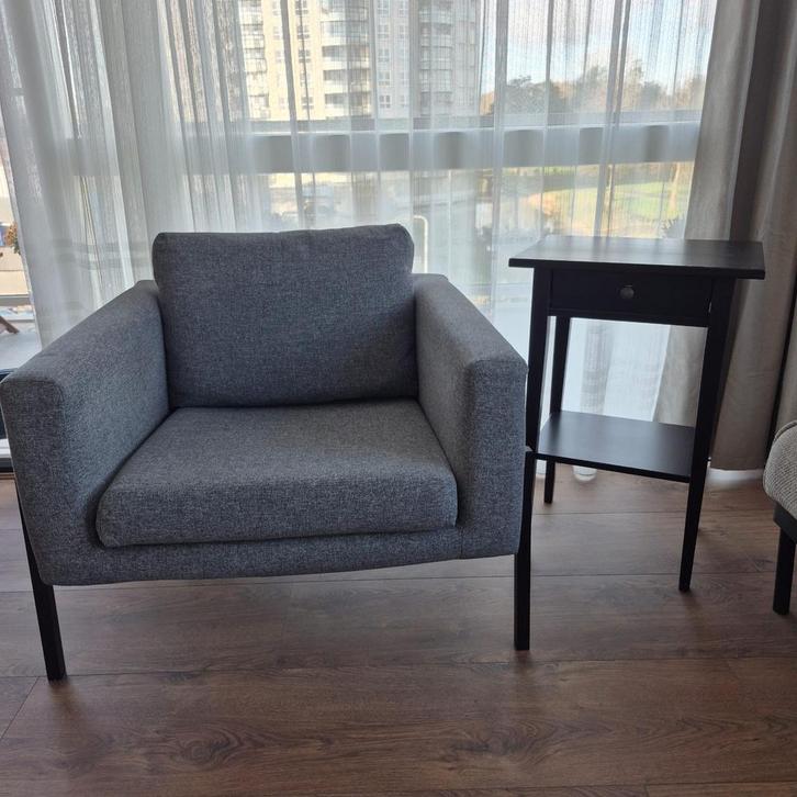 Ikea Koarp - Grijs - In goede staat, Huis en Inrichting, Fauteuils, Zo goed als nieuw, Stof, 75 tot 100 cm, Minder dan 75 cm, Ophalen