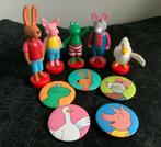 Kikker en vriendjes poppetjes of taartpoppetjes en buttons, Ophalen of Verzenden, Zo goed als nieuw