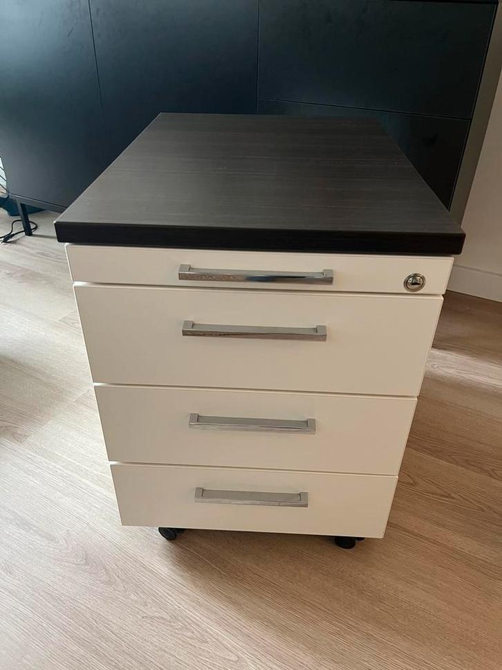 Professioneel ladeblok wit met hout, Huis en Inrichting, Kasten | Ladekasten, Gebruikt, Minder dan 100 cm, Minder dan 50 cm, 50 tot 75 cm