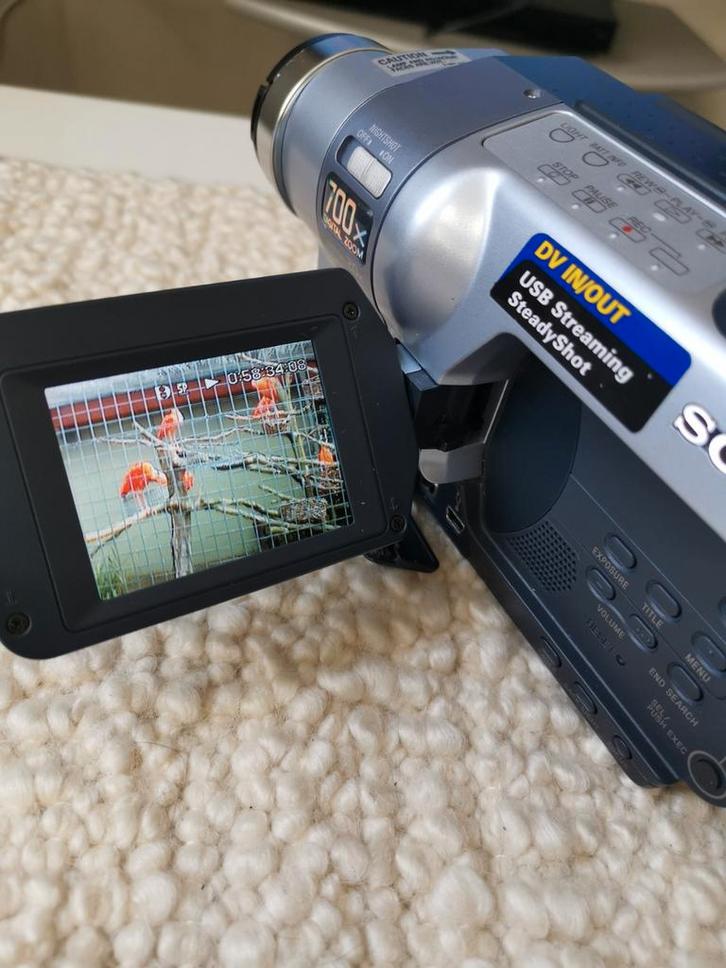 Sony DCR-TRV250E digital8 tape camcorder, Audio, Tv en Foto, Videocamera's Digitaal, Camera, Sony, 20x of meer, Ophalen of Verzenden