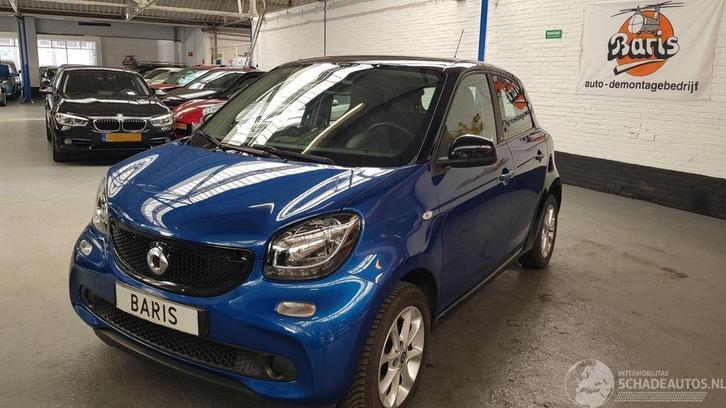 Smart Forfour 1.0 12V 4DRS BENZ 999CC 52KW 71PK (bj 2016), Auto diversen, Schadeauto's, Smart, Handgeschakeld, Benzine, Hatchback